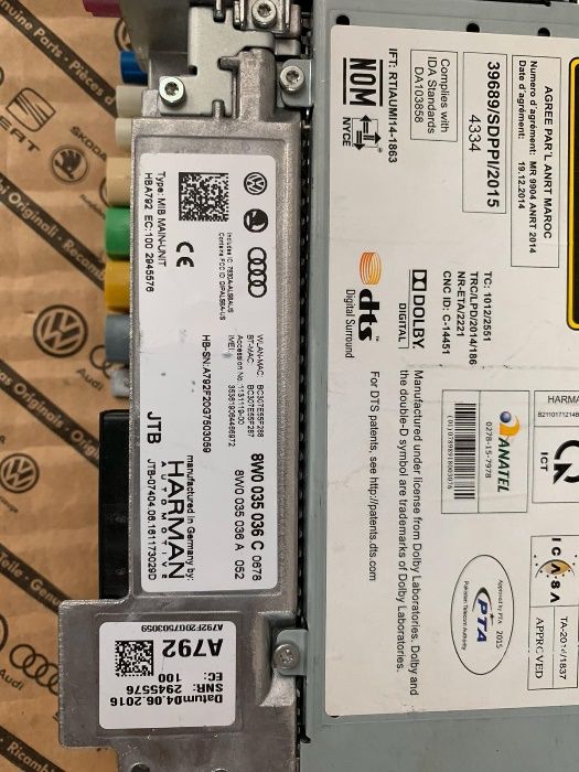 Комплект MMI Audi A4 A5 8W5 MIB Ауди А4 А5 Б9 Навигация ауди A4 A5 B9