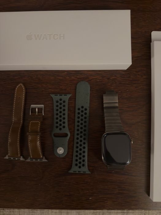 3 Pulseiras Apple Watch 46 mm — Apple + Couro Premium