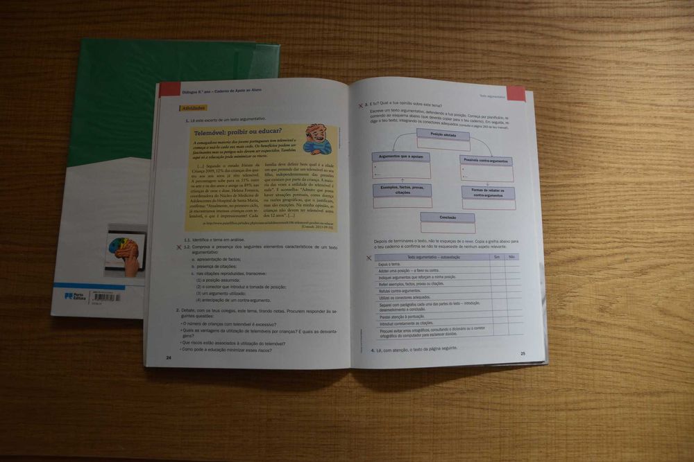 Diálogos 8, cadernos do aluno, português, 8º ano