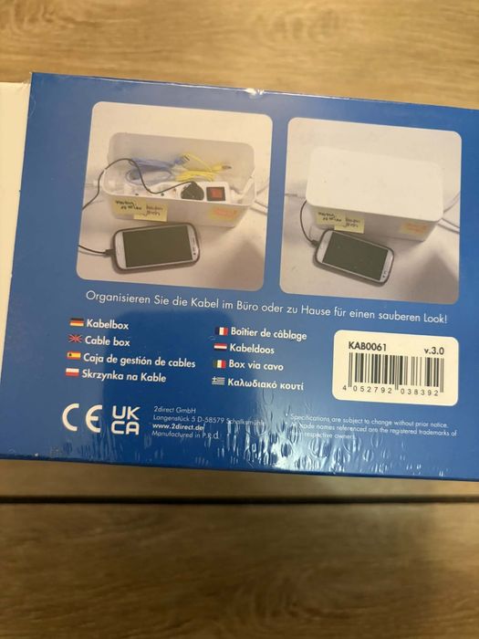 organizer kabli LogiLink Cable Box (model KAB0061).
