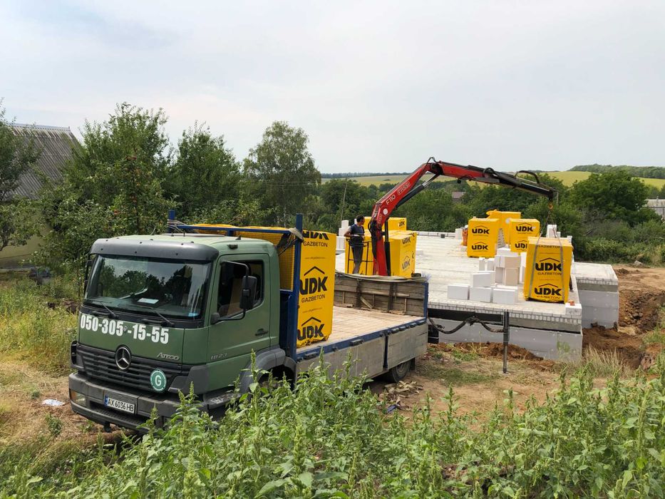 Услуги крана манипулятора (кирпич, газоблок), послуги маніпулятора