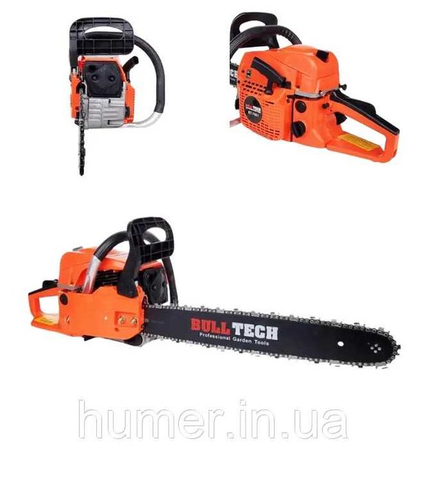 Ланцюгова бензопила Bull Tech 18" (52 см³) для інтенсивної з деревиною