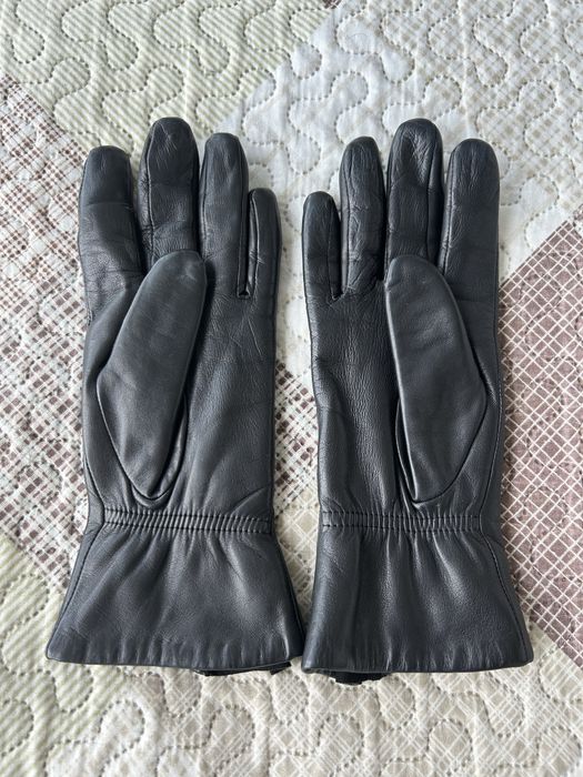Шкіряні перчатки розмір 7 з утепленням нові