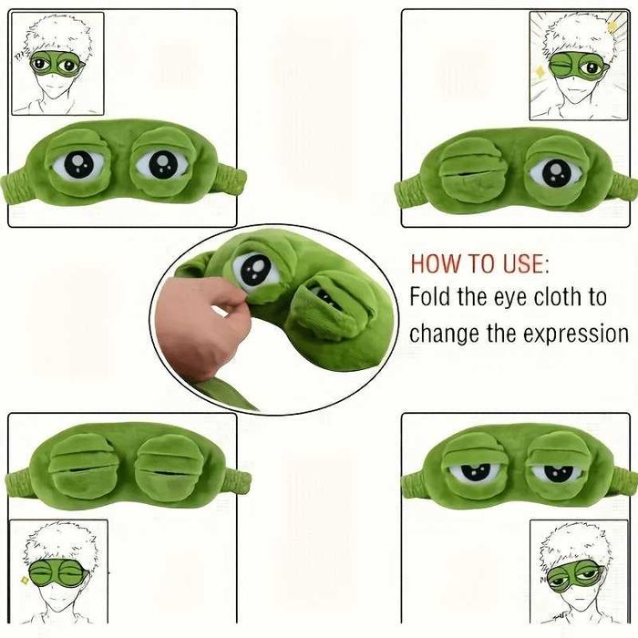 Mięciutka żabka – maska na oczy do spania Soft Frog