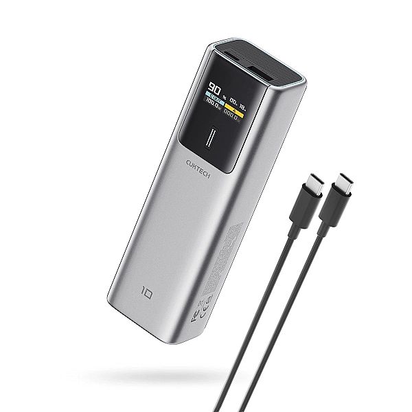 Powerbank CUKTECH CKPB100PGLBL 150W 10000mAh USB-C USB-A - szary