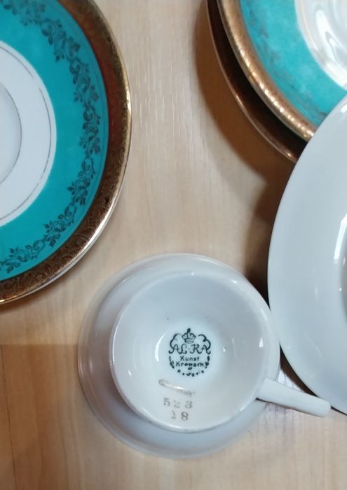 Lote de chávena de chá e pires da Alka Bavaria