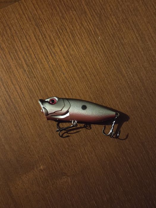 Conjunto 5 Iscas de Pesca Popper com Rattling (Novas)
