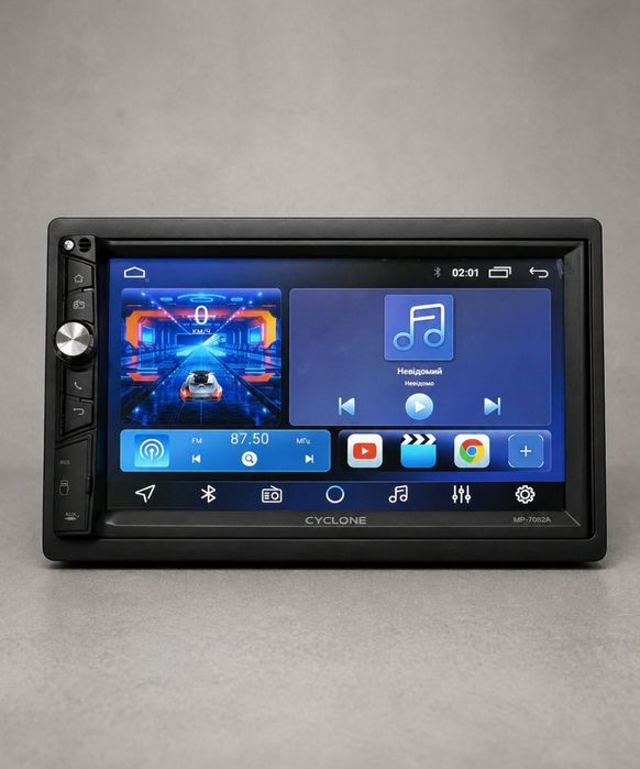 Магнітола Cyclone MP-7082A 2DIN Android 10 2/32GB IPS Wi-Fi Bluetooth CarPlay Android Auto Auto