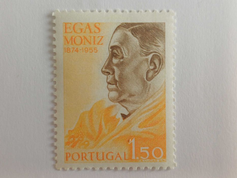 Filatelia - Portugal - 1º Centenário do Nascimento do Professor Egas Moniz, 1$50, 1974