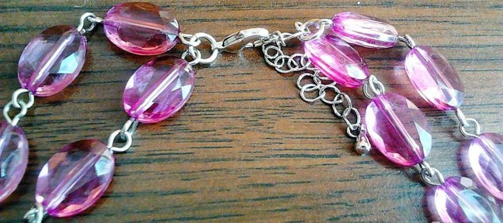 Ожерелье лиловое винтажное "Нежность" от Oriflame, длина нитей 55 см.