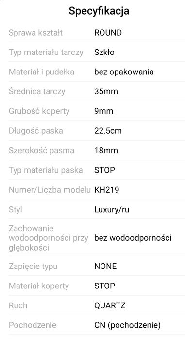 Cudny diamentowy zegarek cyrkonie