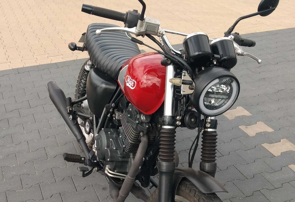 Mash 400 scrambler ( Jawa 350 SOHC / Honda / Junak ) - piękna czerwona wisienka)