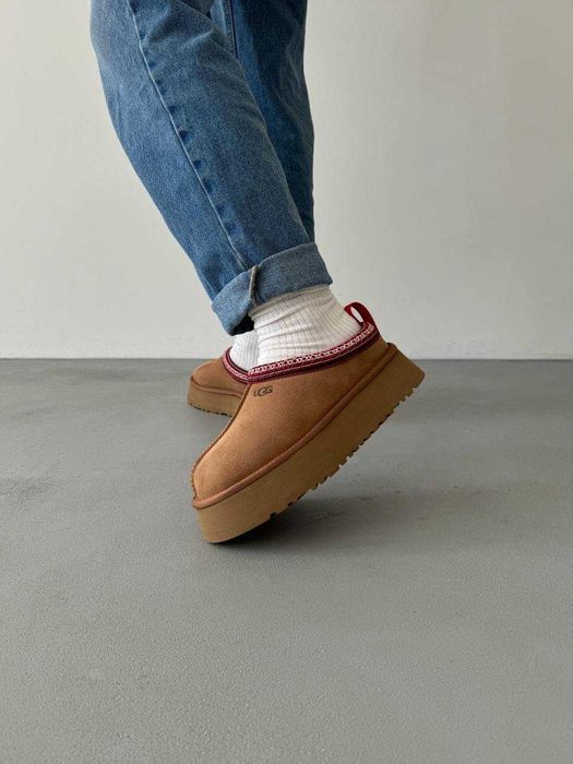 Уггі UGG Tasman Platform Chestnut premium угги | Угги натуральные жіночі