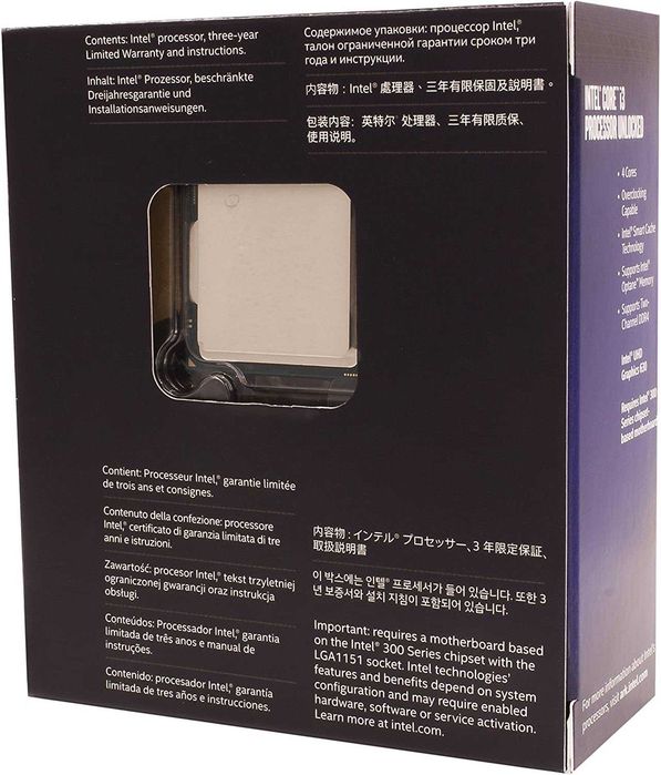 Processador Intel Core i3-8350K 4.0GHz 8MB Skt1151-Selado