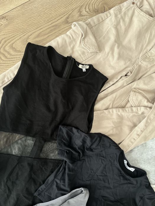 Paka ubrań S/M – Stradivarius, Bershka, H&M, Pull&Bear, 7 rzeczy