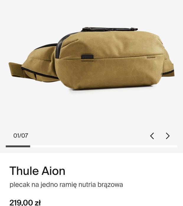 Plecak na jedno ramię- nutria brązowa Thule