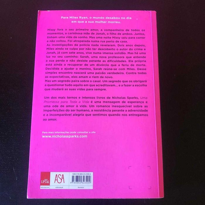 "Uma promessa para toda a vida" de Nicholas Sparks