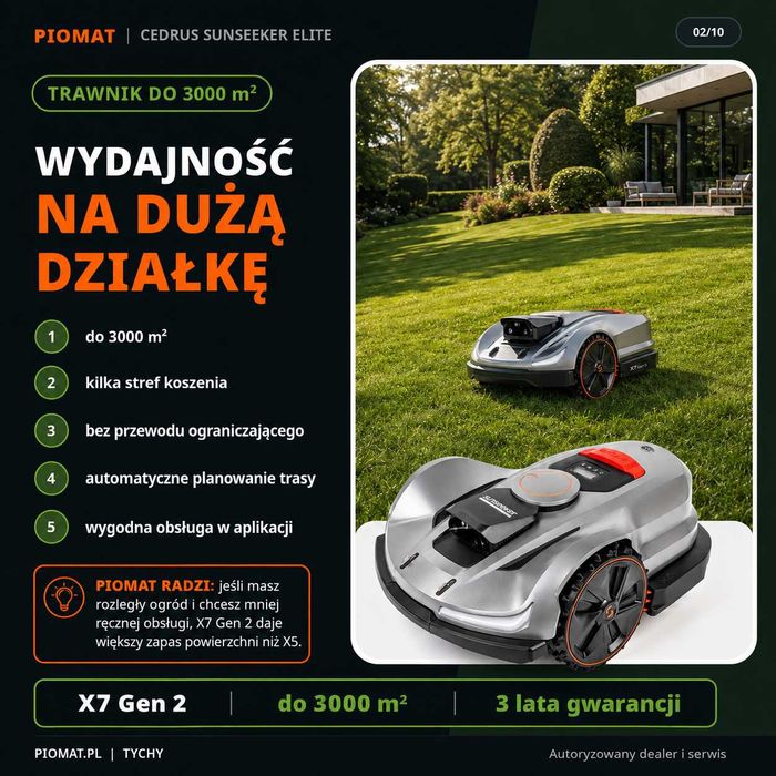 Cedrus Sunseeker X7 Gen 2 bez kabla AWD do 3000 m2