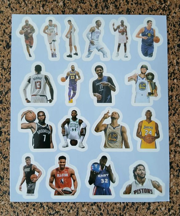 103 Stickers / Autocolantes - NBA Players