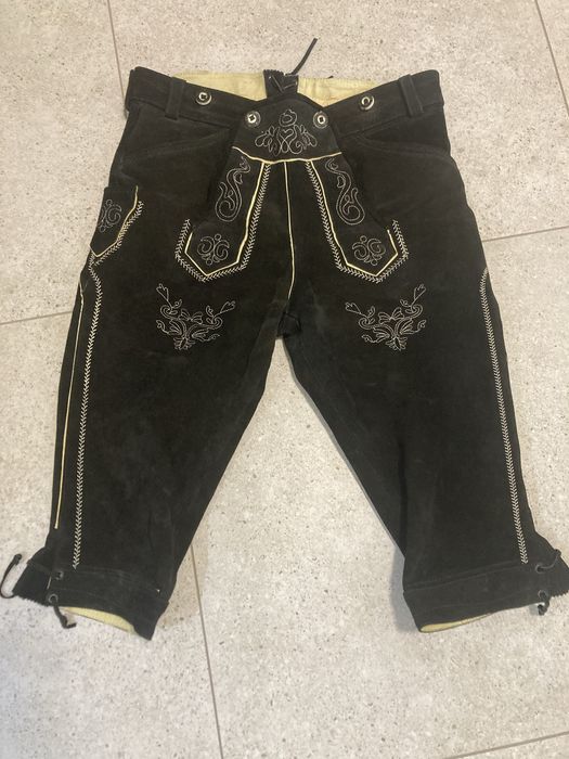bawarskie tyrolskie skórzane spodnie lederhose
