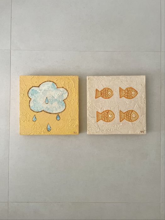 Duas telas quadradas