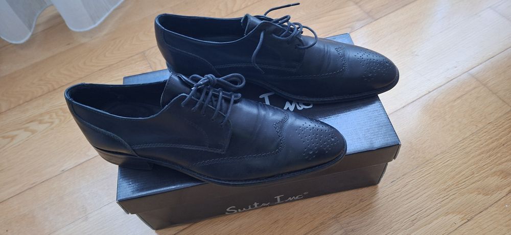 Sapatos Homem Pretos Suits Inc Tam42