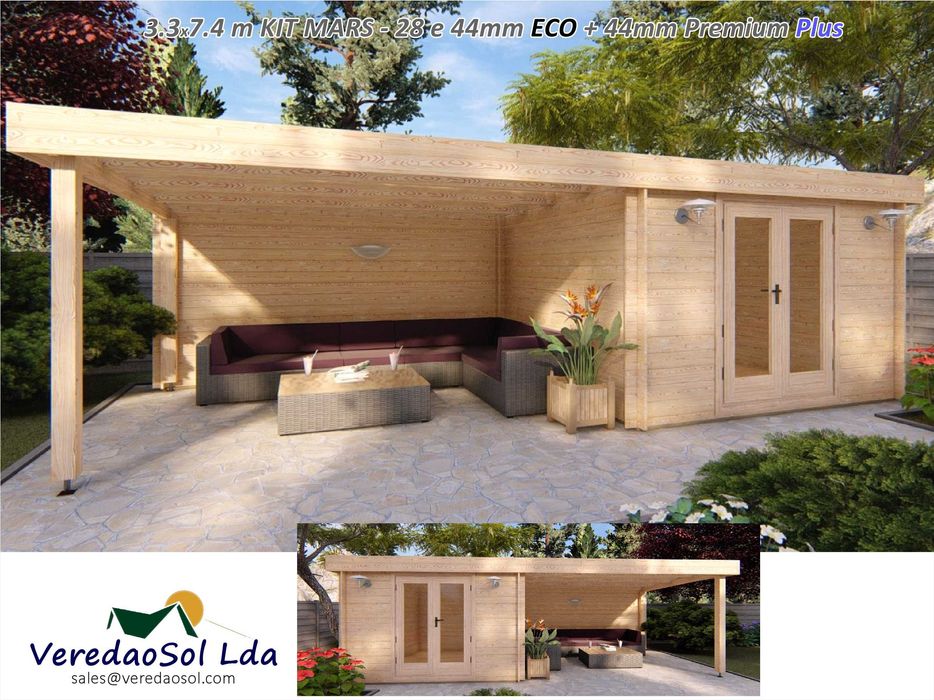 Casa Madeira MARS-Eric 25m² - 28/44mm  c. soalho 19mm - Terraço 12.4m²