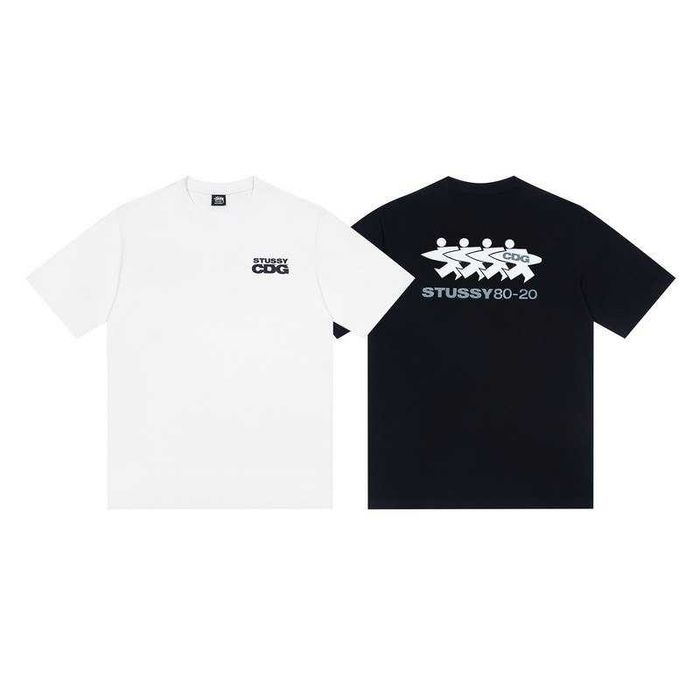 Нова Футболка stussy біла та чорна (XS-XXL)
