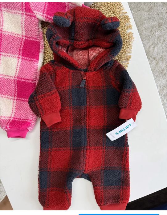 Ромпер комбинезон carters шерпа теплий 56 62 68 74 82 86 92