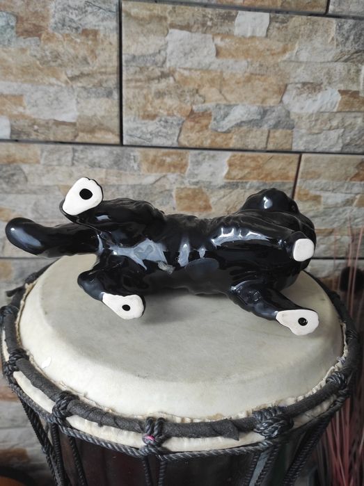 Porcelana Coopercraft duzy kot czarny