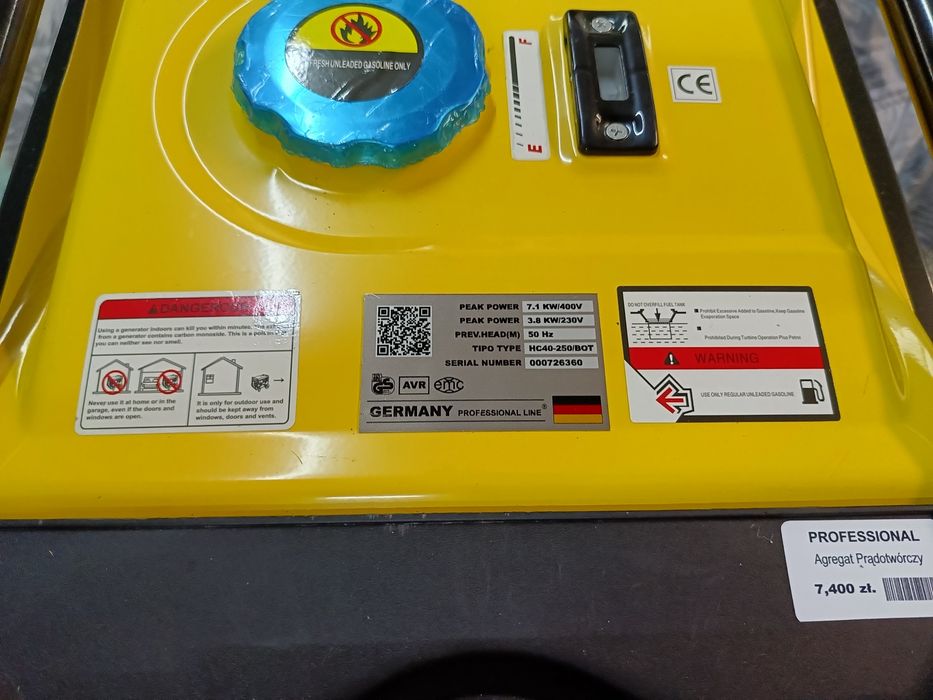 Nowy Agregat prądotwórczy RITGBUND RG6480ND