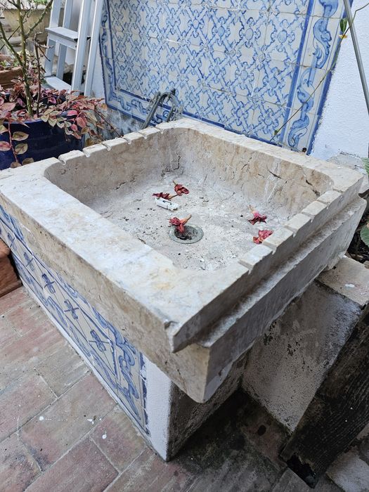 Pia lavatório de pedra mármore 50x50