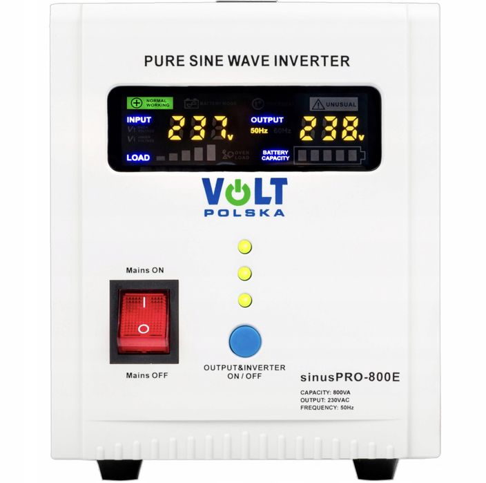 Дбж ББЖ Volt Polska Sinuspro800E 500Вт ИБП•безперебійник•бесперебойник