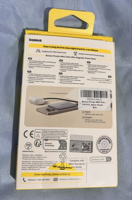 Power Bank Baseus PicoGo AM41 5000mAh | 20W Magnética