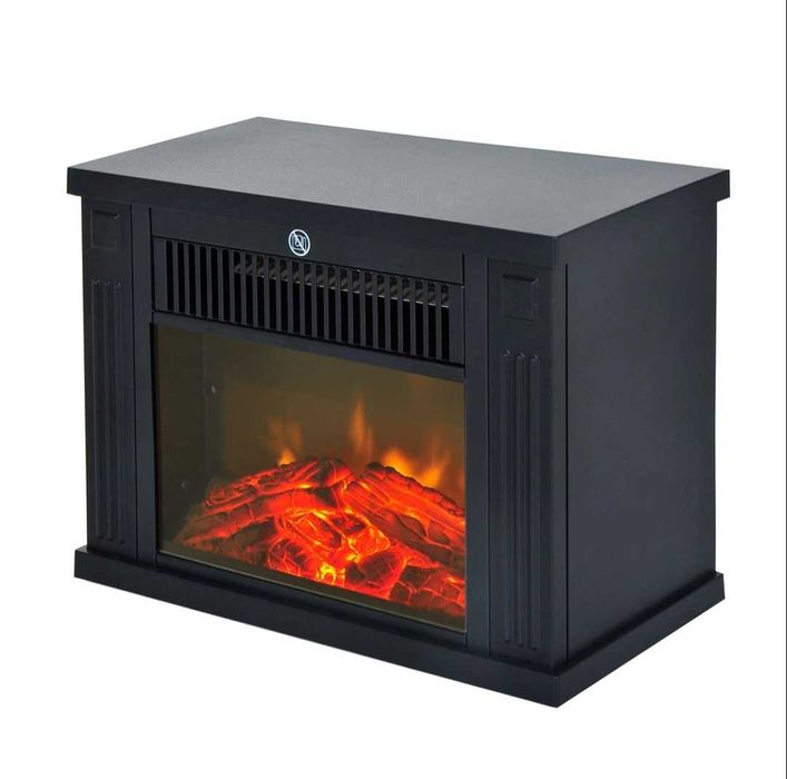 Elegancki kominek elektryczny 600/1200W realistyczny płomień LED