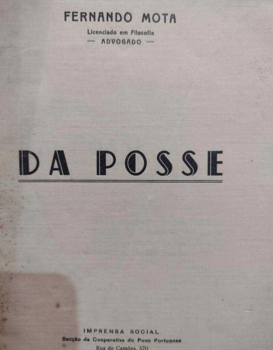 Da Posse - Fernando Mota 1935