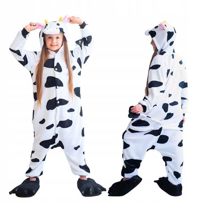 Krowa strój kigurumi piżama kostium na bal przebierańców r.128/134