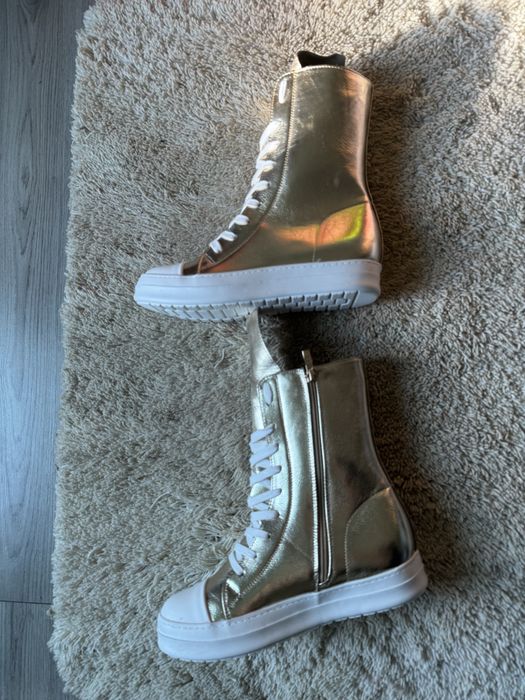 Buty złote za kostke