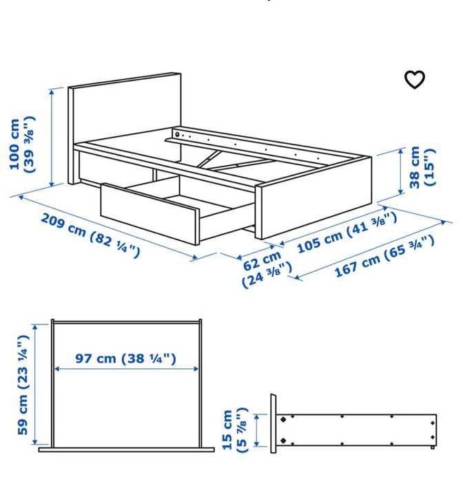 Cama de Criança Ikea 90x200