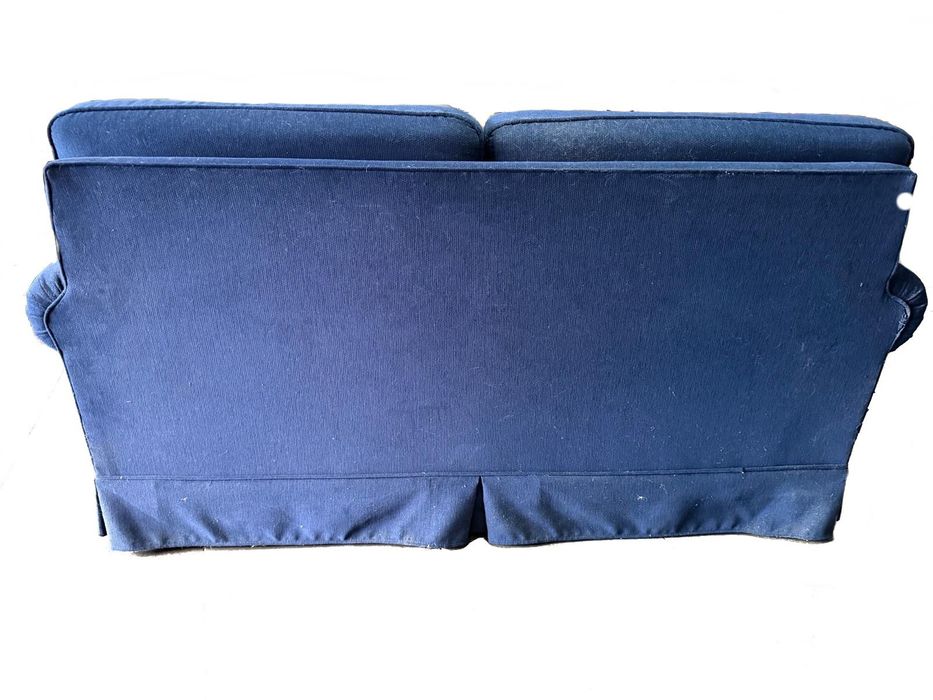 Sofá cama de tecido azul de óptima qualidade