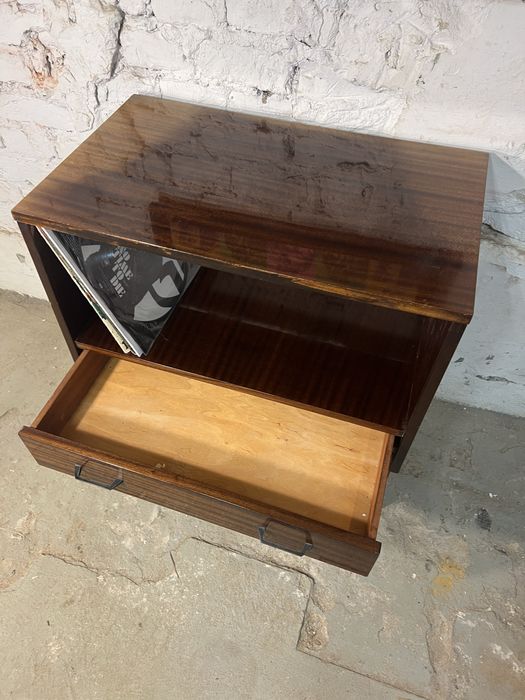 Stolik pod sprzęt rtv gramofon winyle prl vintage retro