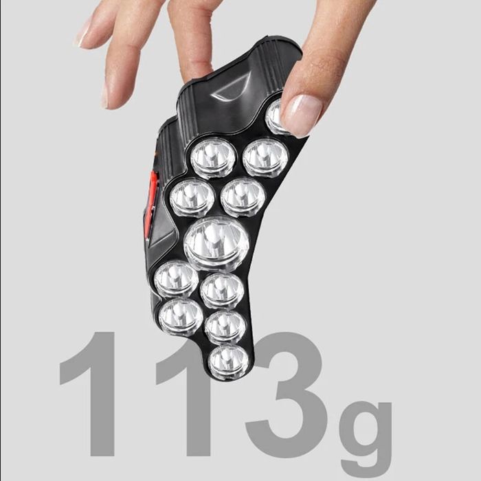 Lanterna de cabeça, 11 lâmpadas, 4 Modos de Iluminação, recarregável,