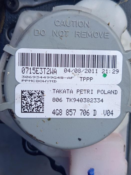 Pasy bezpieczeństwa Audi a7 c7 2012 przód i tył cena za szt