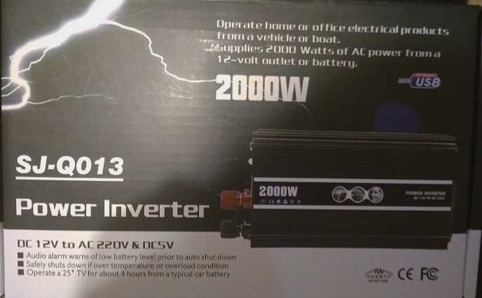 Перетворювач напруги Inverter 2000W 12/220В