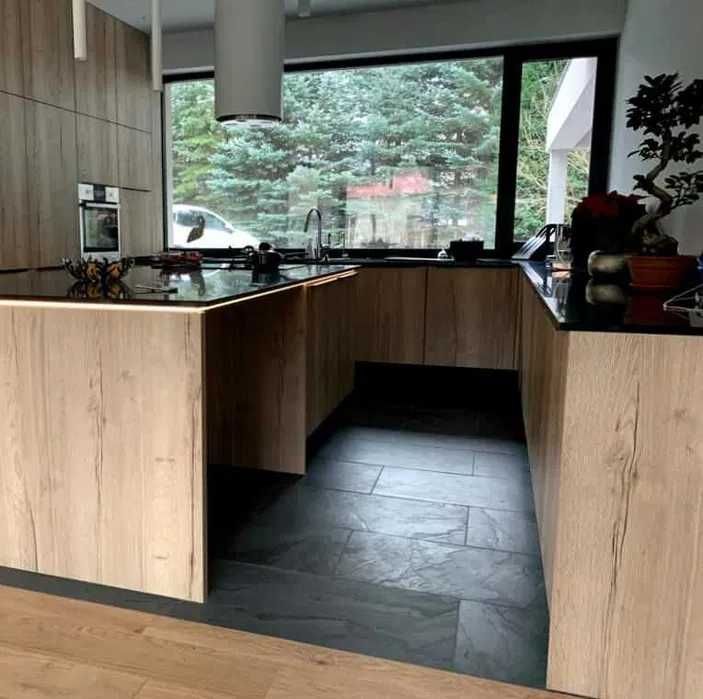 Płytki Łupek Panther Black naturalny 80x40x1,2 cm- podłoga ściany