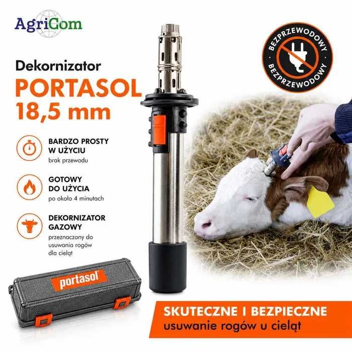 Dekornizator gazowy PORTASOL III 18,5 mm + Gaz GRATIS | Wypalarka do rogów