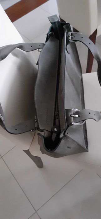 Torebka szara skórzana