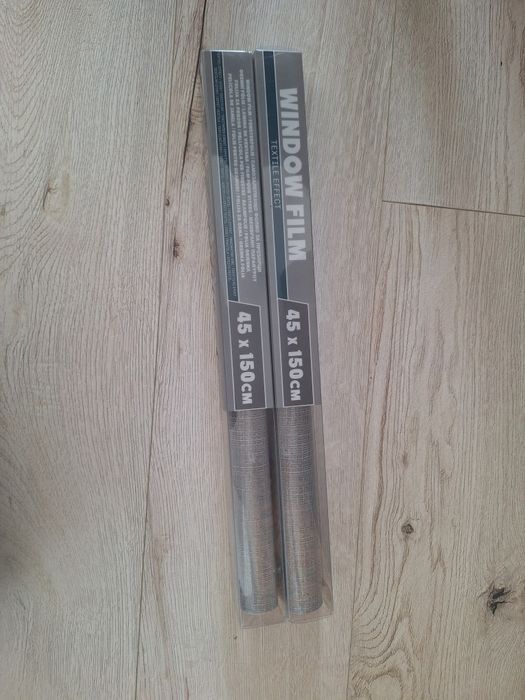 Samoprzylepna folia okno szyba efekt tkaniny antyrefleksja mat45x150