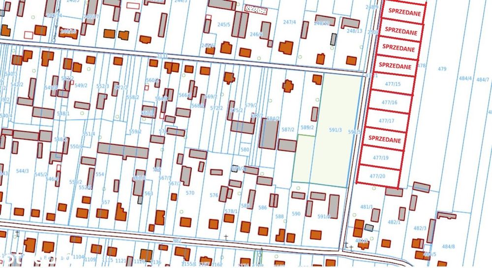 Działki budowlane w Jartyporach 1050 m2
