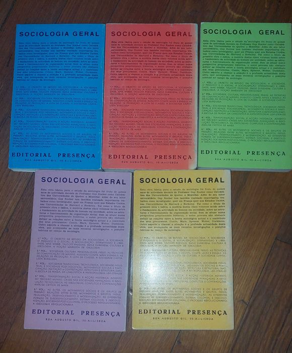 SOCIOLOGIA GERAL – 5 Vols. - Guy Rocher